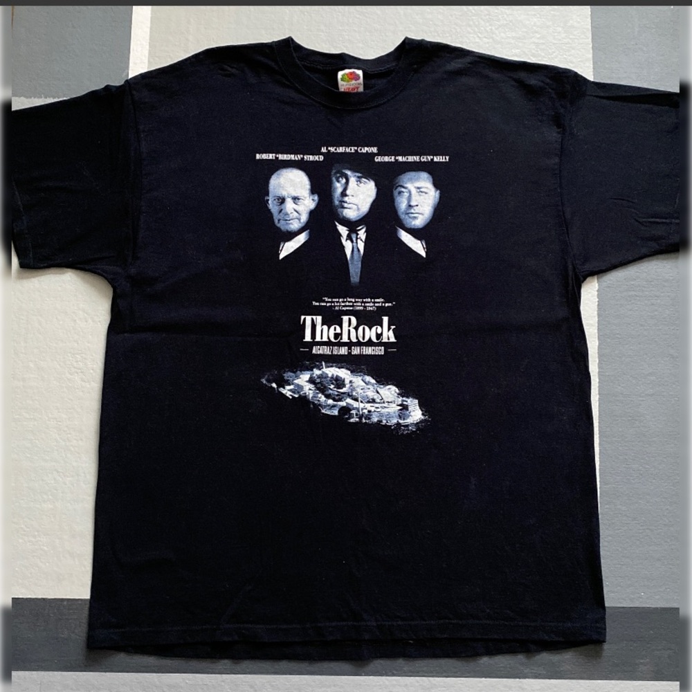 Men’s Black “The Rock” Graphic T Shirt (2XL)